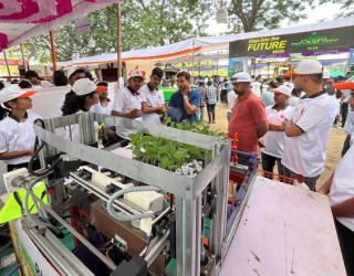 SAEINDIA Collegiate Club of PVPIT designed and developed an Automatic Multi-Vegetable Transplanter Machine