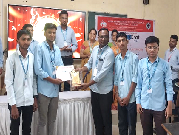 TY Automobile Students Win Prize at Project Competition, SIT College, Yadrav