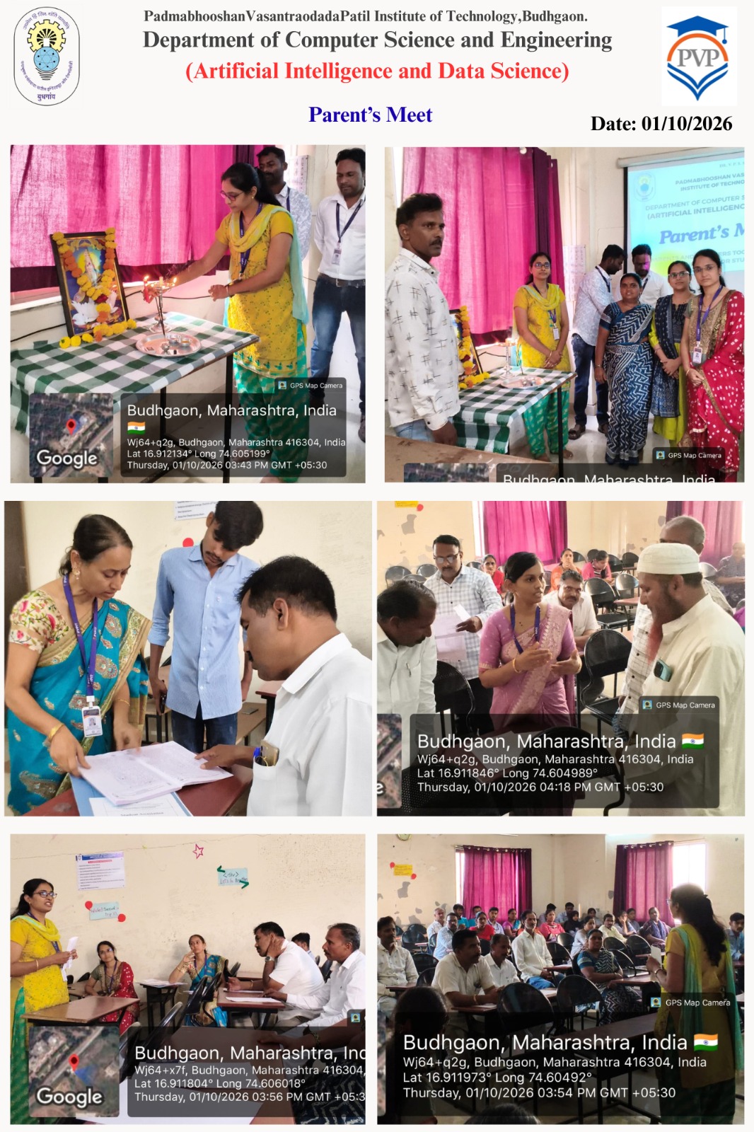 Parent Meeting Organized by CSE (AIDS) Department